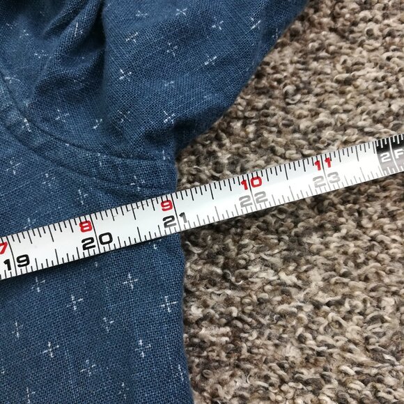 Taylor Stitch Shirt Jack Geometric L/S Button Up Indigo Blue Mens Medium (40) - Picture 6 of 9